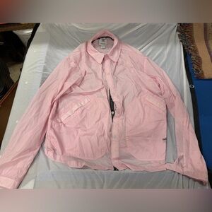 Adidas lightweight light pink long sleeve jacket/shirt